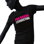 Tee-shirt fillette col rond noir - PANBAGNA CONNECTION