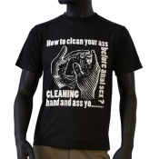 Tee-shirt noir Clean you ass DTK dantonku