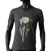 T-shirt Scooped Neck gris